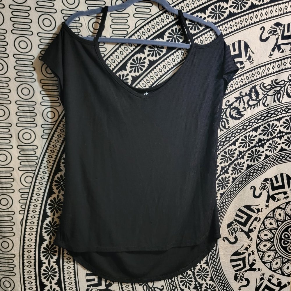 Juicy Couture Large Black Short Sleeve Top